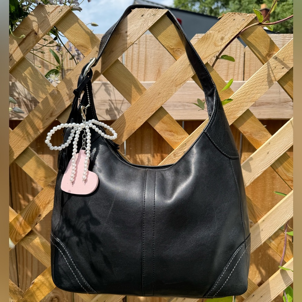 Coach‎ Hamilton Black Leather Hobo Shoulder bag F10280